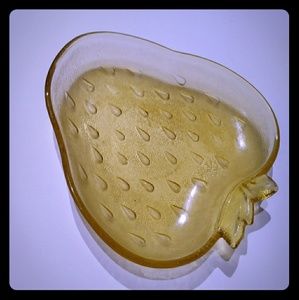 Amber Glass Jewelry Dish